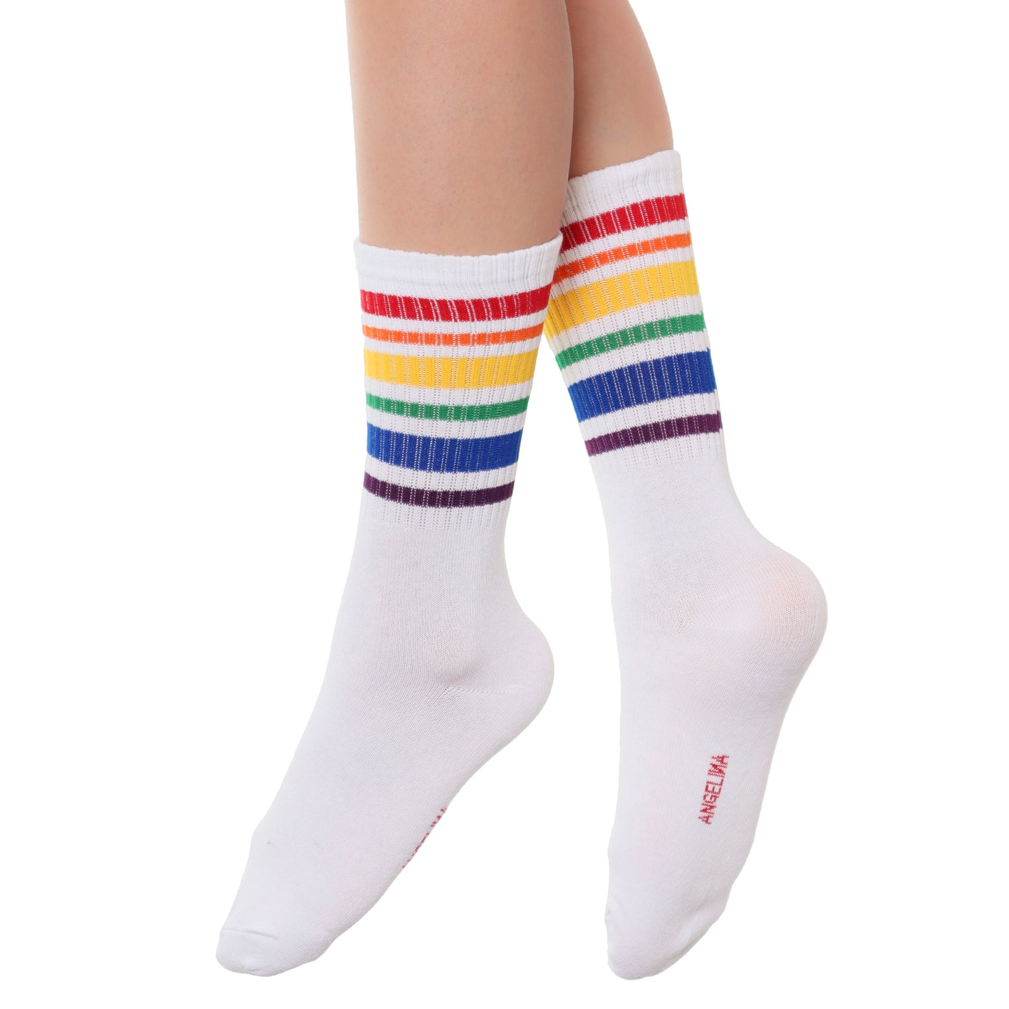 Rainbow Crew Socks (6-Pairs)