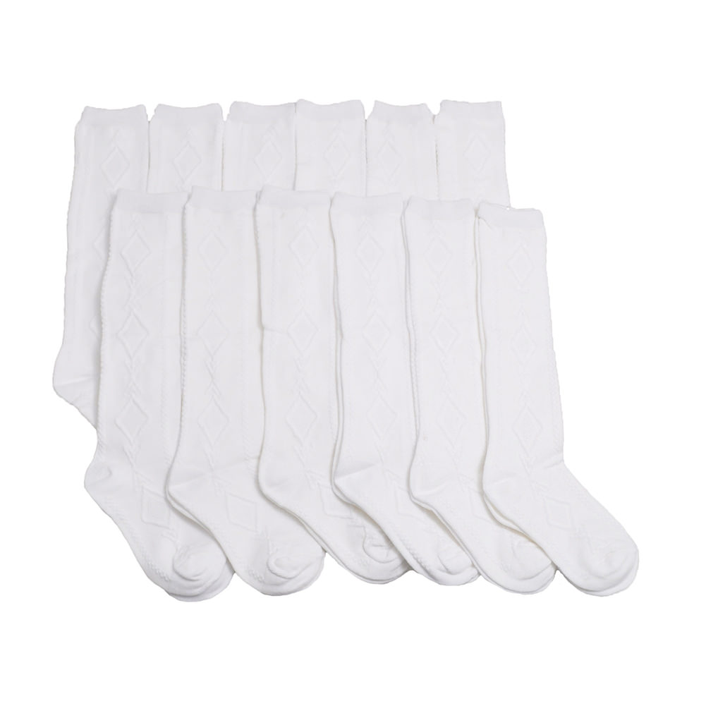 Cotton Classic Uniform Knee-High School Socks (12-Pairs)