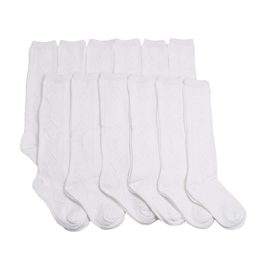Cotton Classic Uniform Knee-High School Socks (12-Pairs)