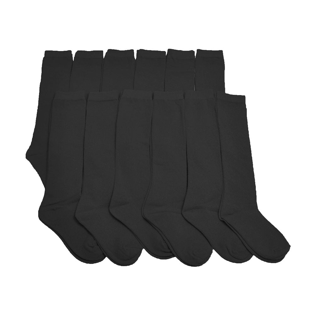 Cotton Classic Uniform Knee-High School Socks (12-Pairs)