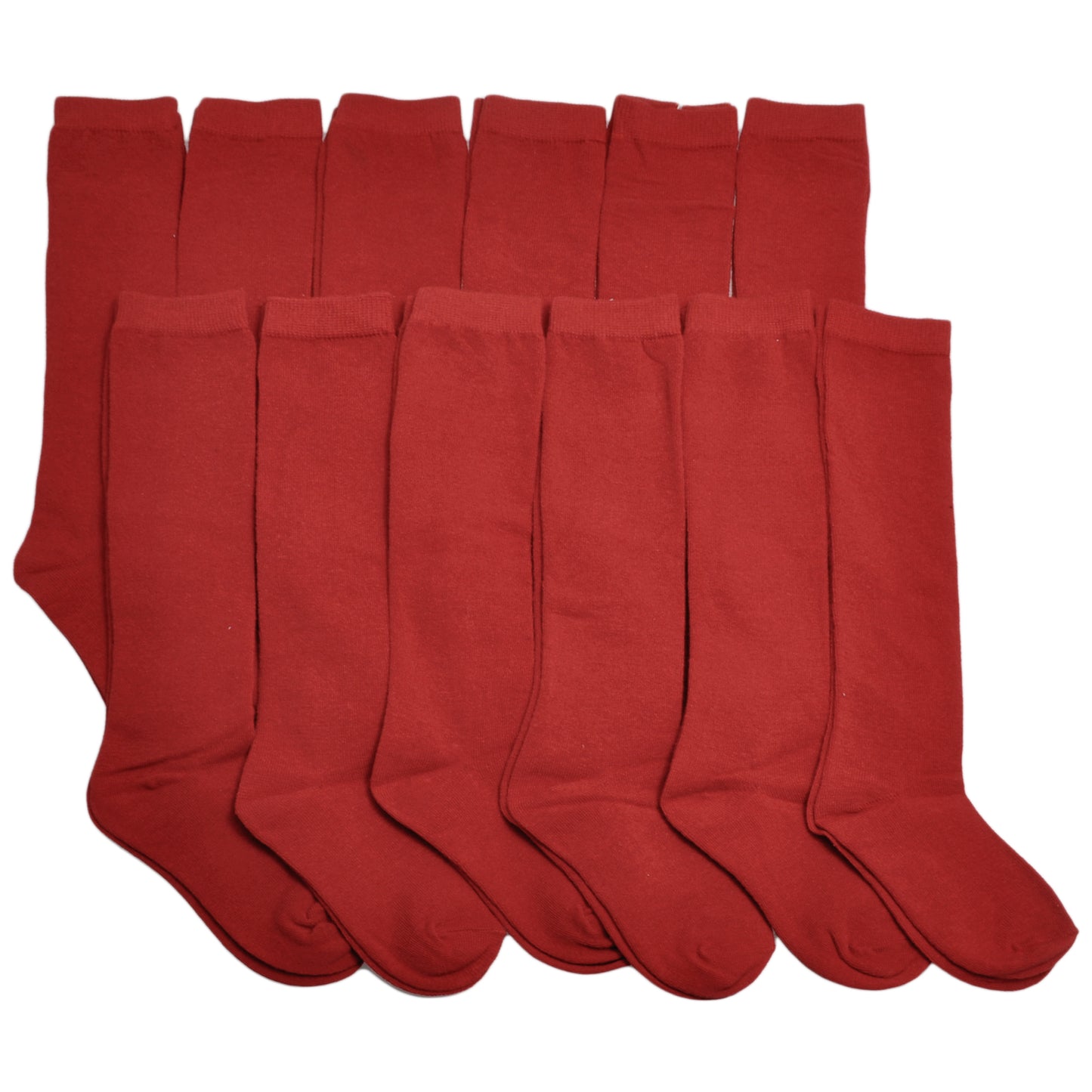 Cotton Classic Uniform Knee-High School Socks (12-Pairs)