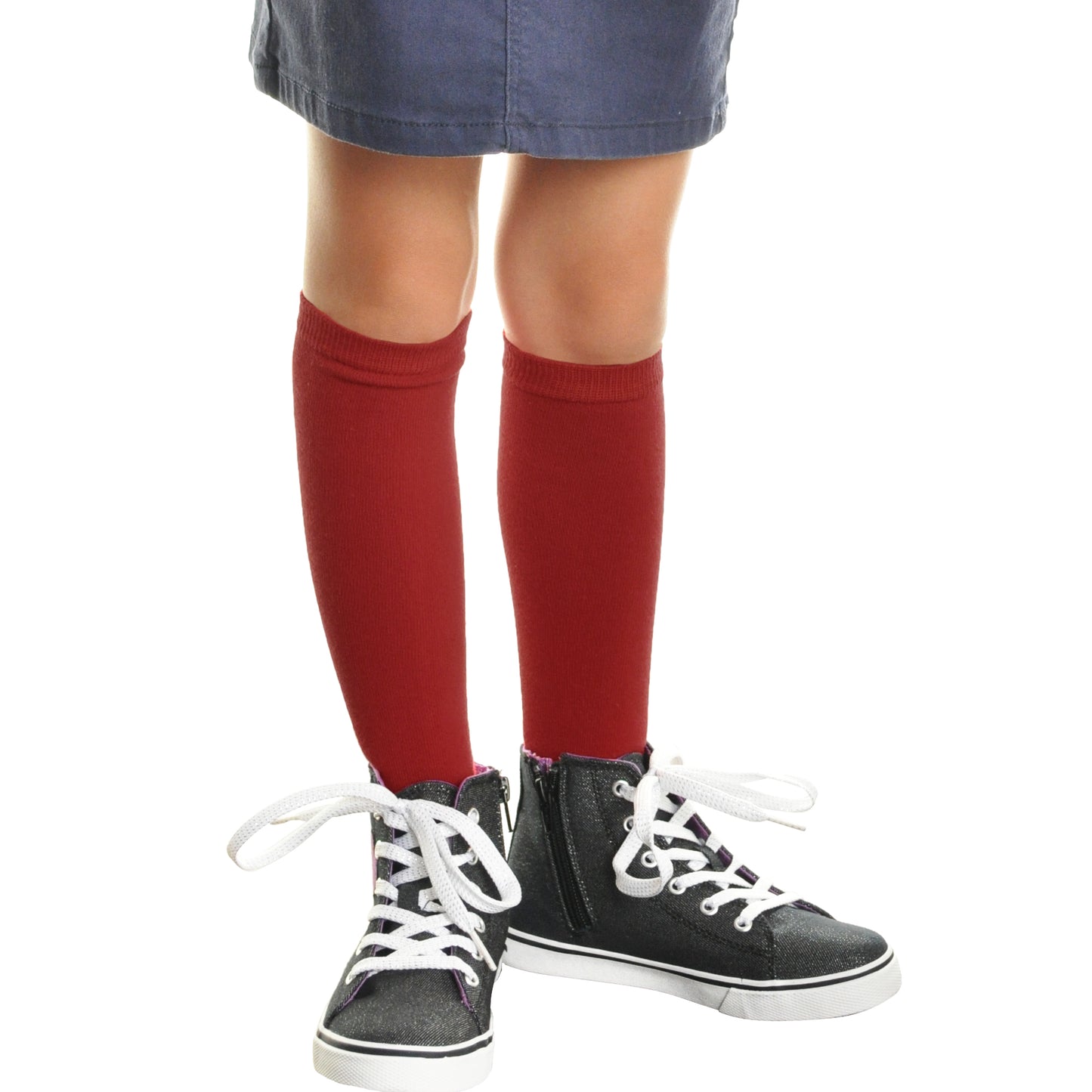 Cotton Classic Uniform Knee-High School Socks (12-Pairs)