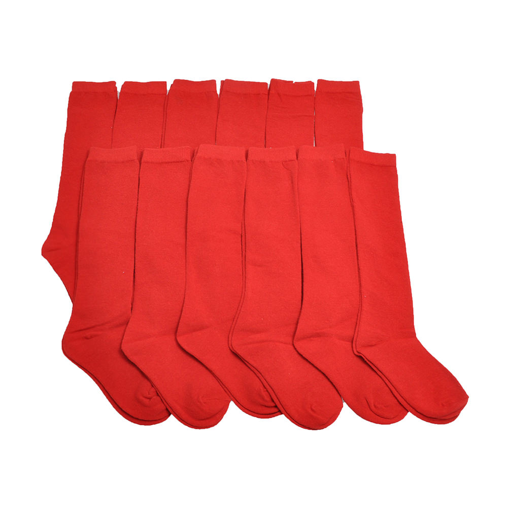 Cotton Classic Uniform Knee-High School Socks (12-Pairs)