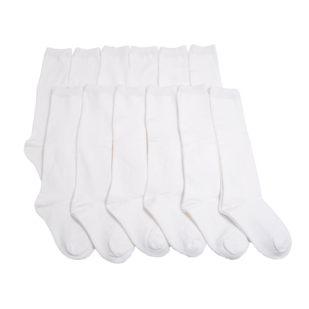Cotton Classic Uniform Knee-High School Socks (12-Pairs)