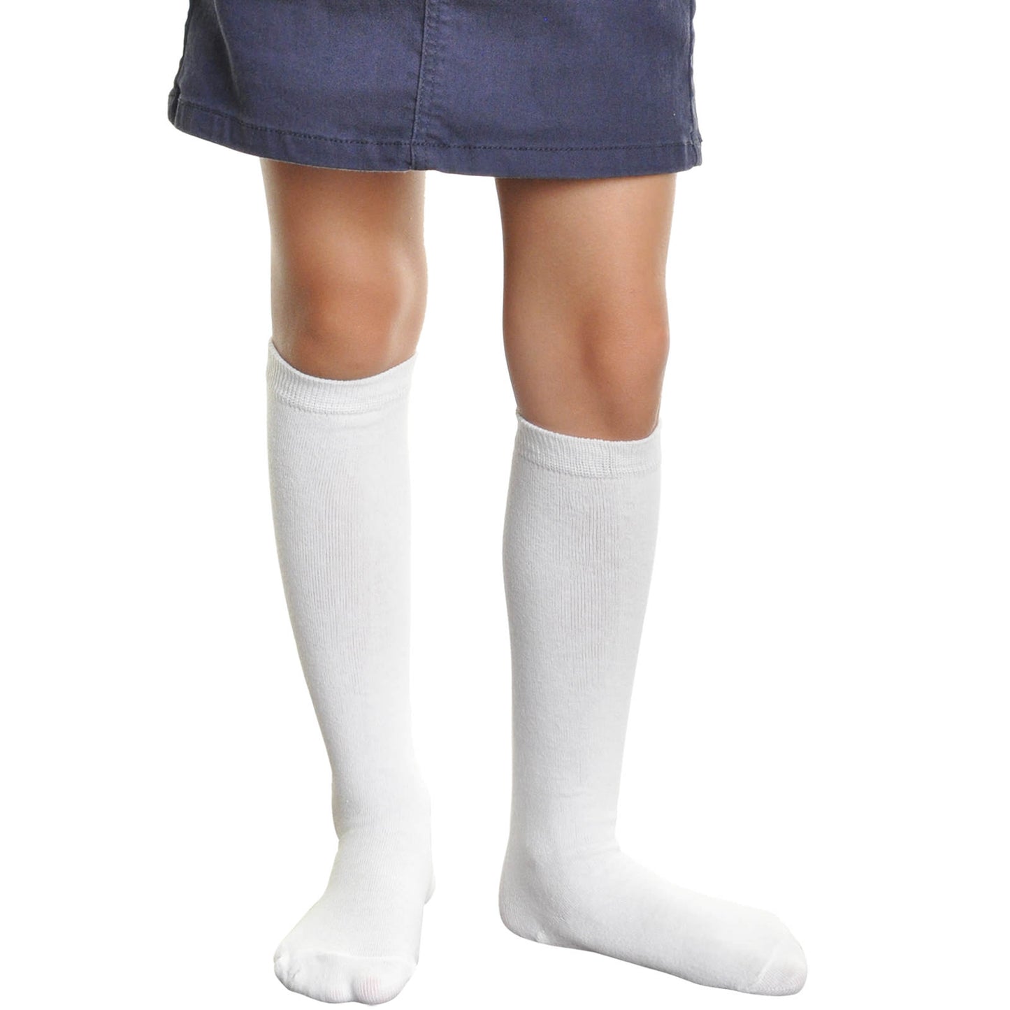 Cotton Classic Uniform Knee-High School Socks (12-Pairs)