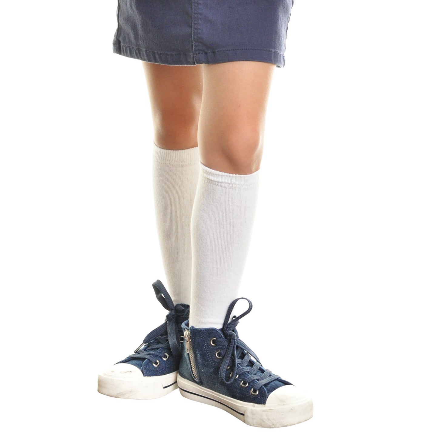Cotton Classic Uniform Knee-High School Socks (12-Pairs)