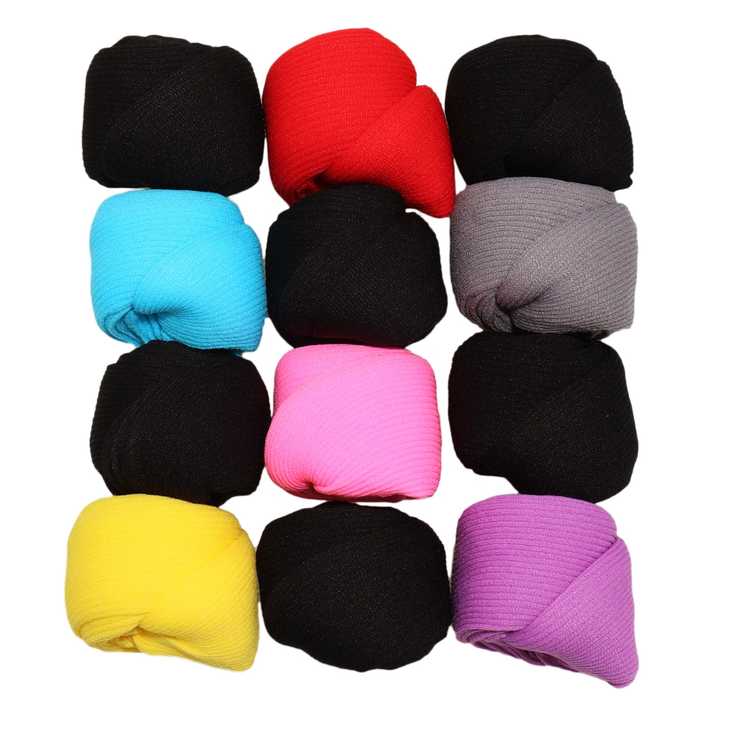 Nylon Rib Knit Trouser Tube Socks (12-Pairs)