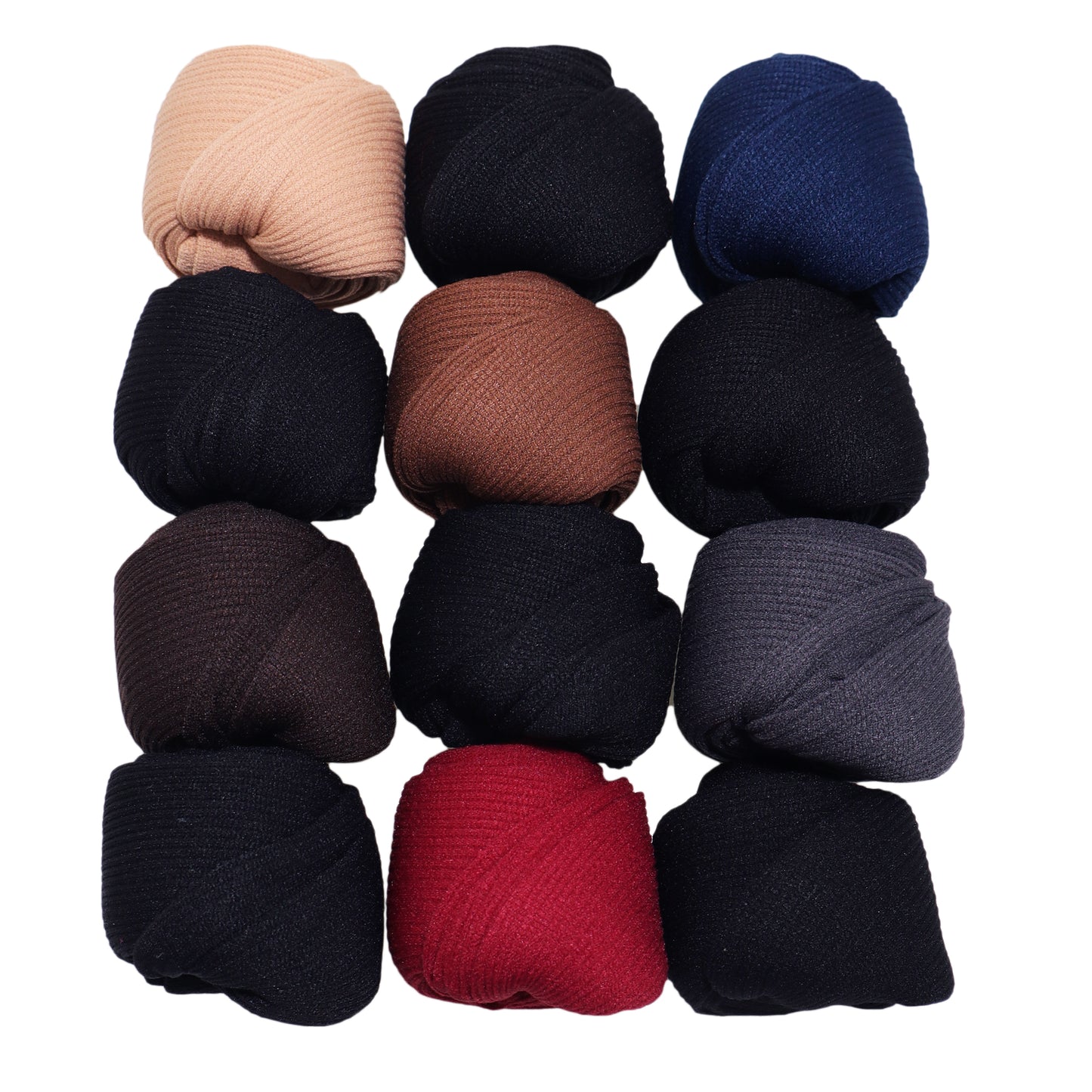 Nylon Rib Knit Trouser Tube Socks (12-Pairs)