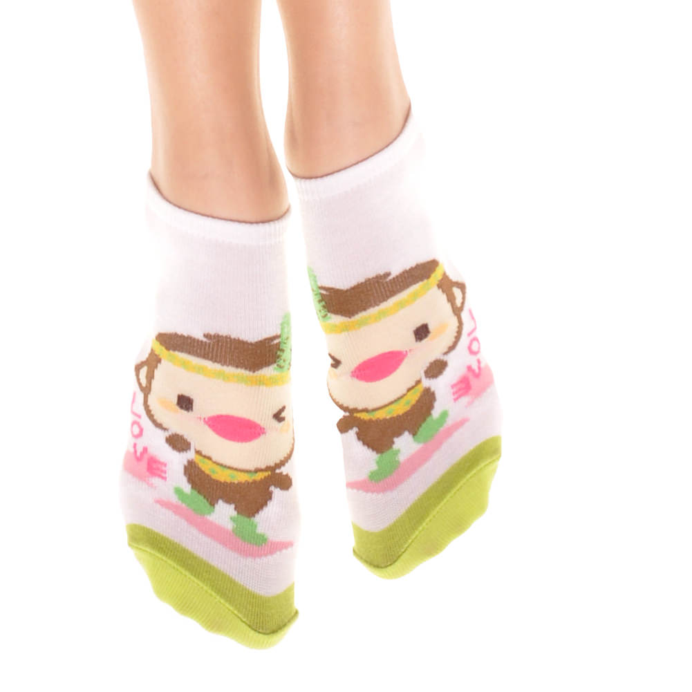 Low Cut Socks with Animal Knit Design and 3D Lips (12-Pairs)