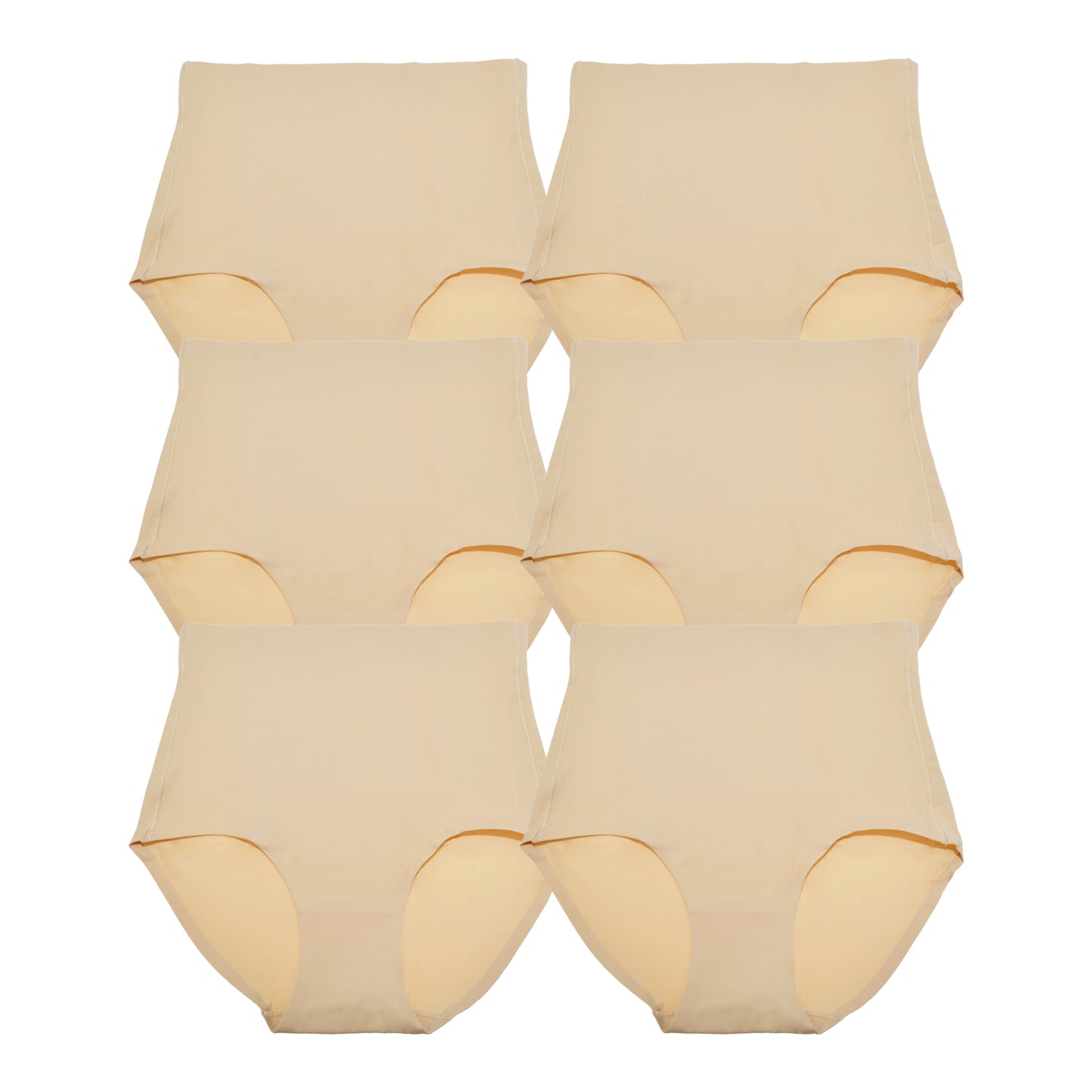 Microfiber Mid-Rise Waist Body Shaper Panties (6-Pack)