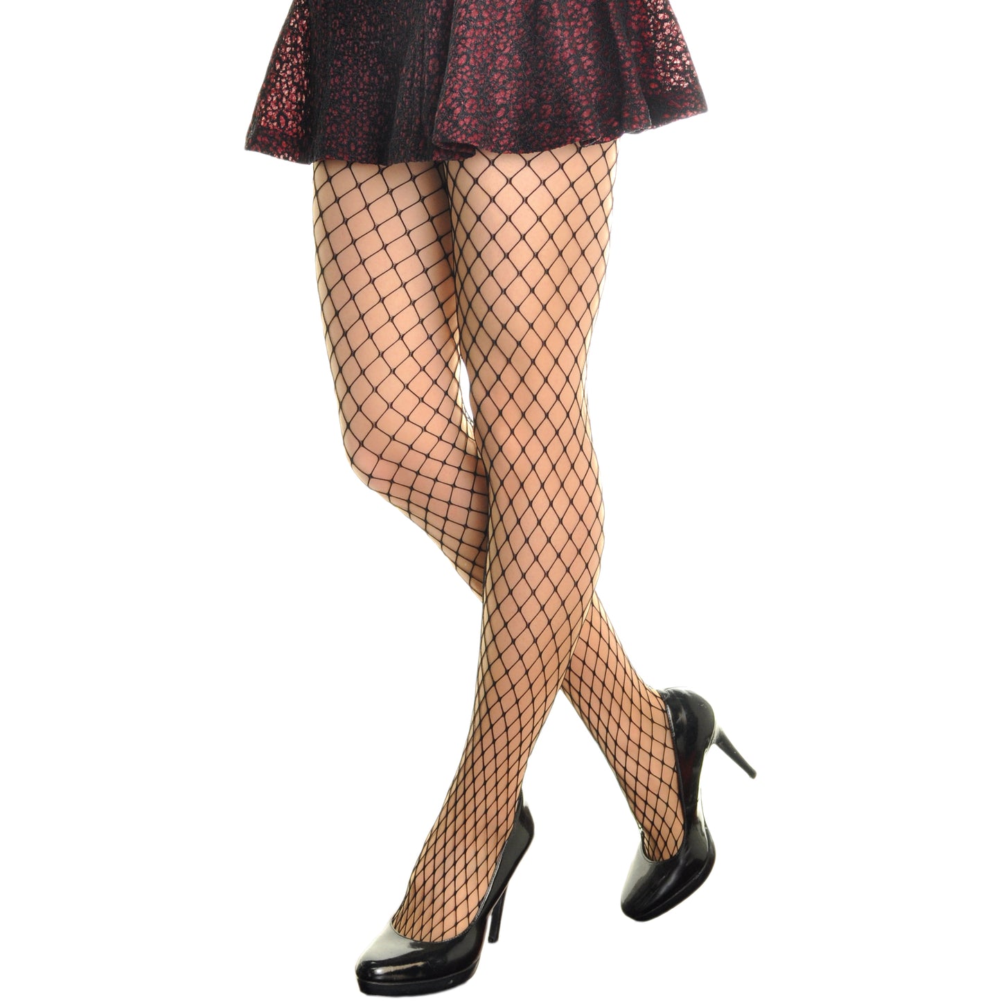 Fence Net Pantyhose with Spandex (6-Pack)