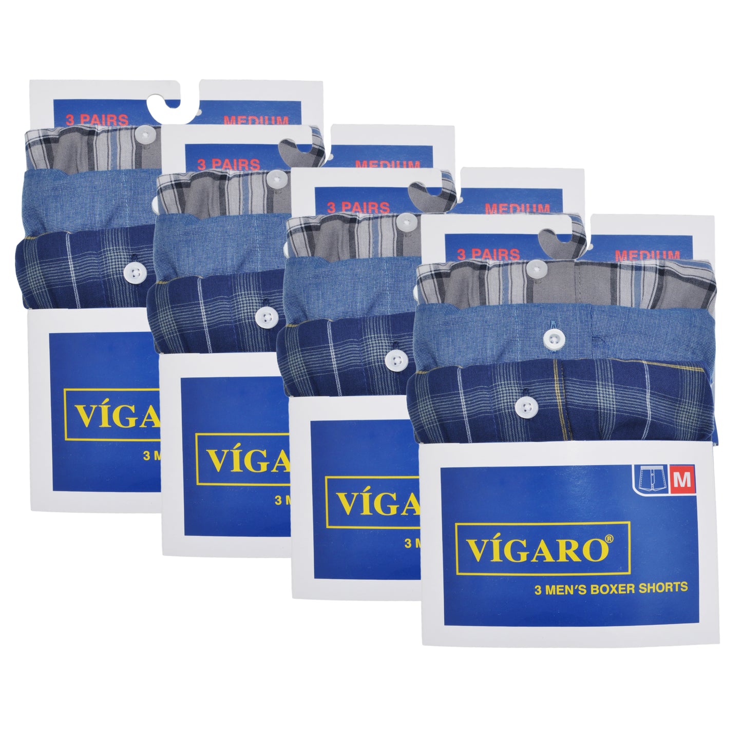 Men's Cotton Blend Boxer Shorts (12-Pack)