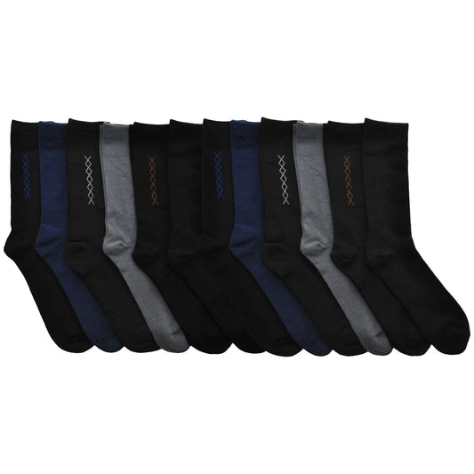 Men's Cotton Dress Socks (12-Pairs)
