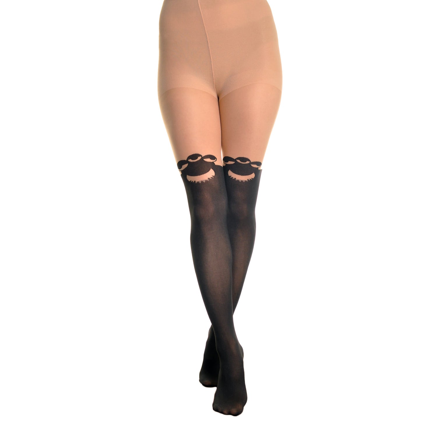 Animal Pattern Faux Thigh High Pantyhose (1-Pack)