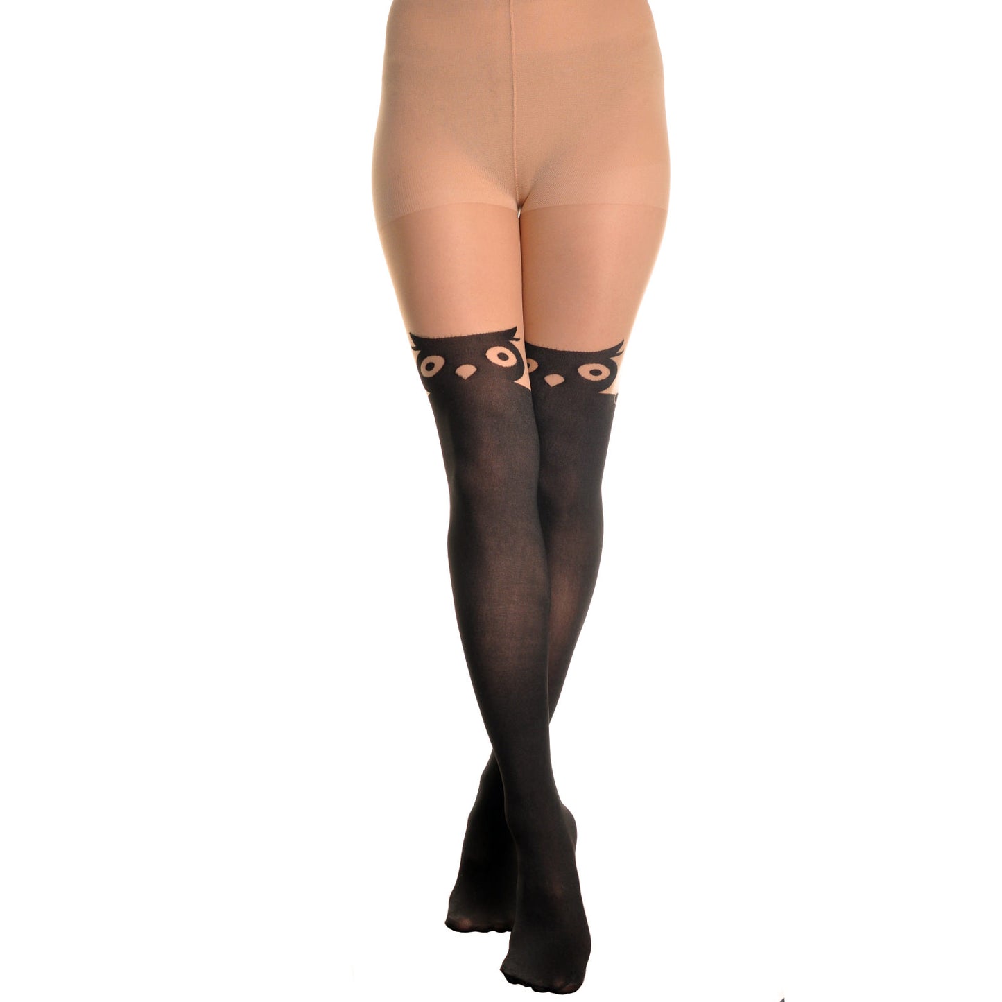 Animal Pattern Faux Thigh High Pantyhose (1-Pack)