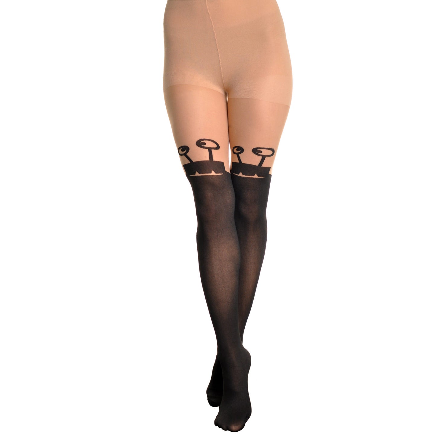 Animal Pattern Faux Thigh High Pantyhose (1-Pack)