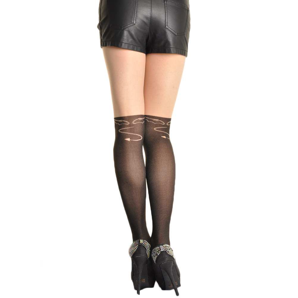 Animal Pattern Faux Thigh High Pantyhose (1-Pack)