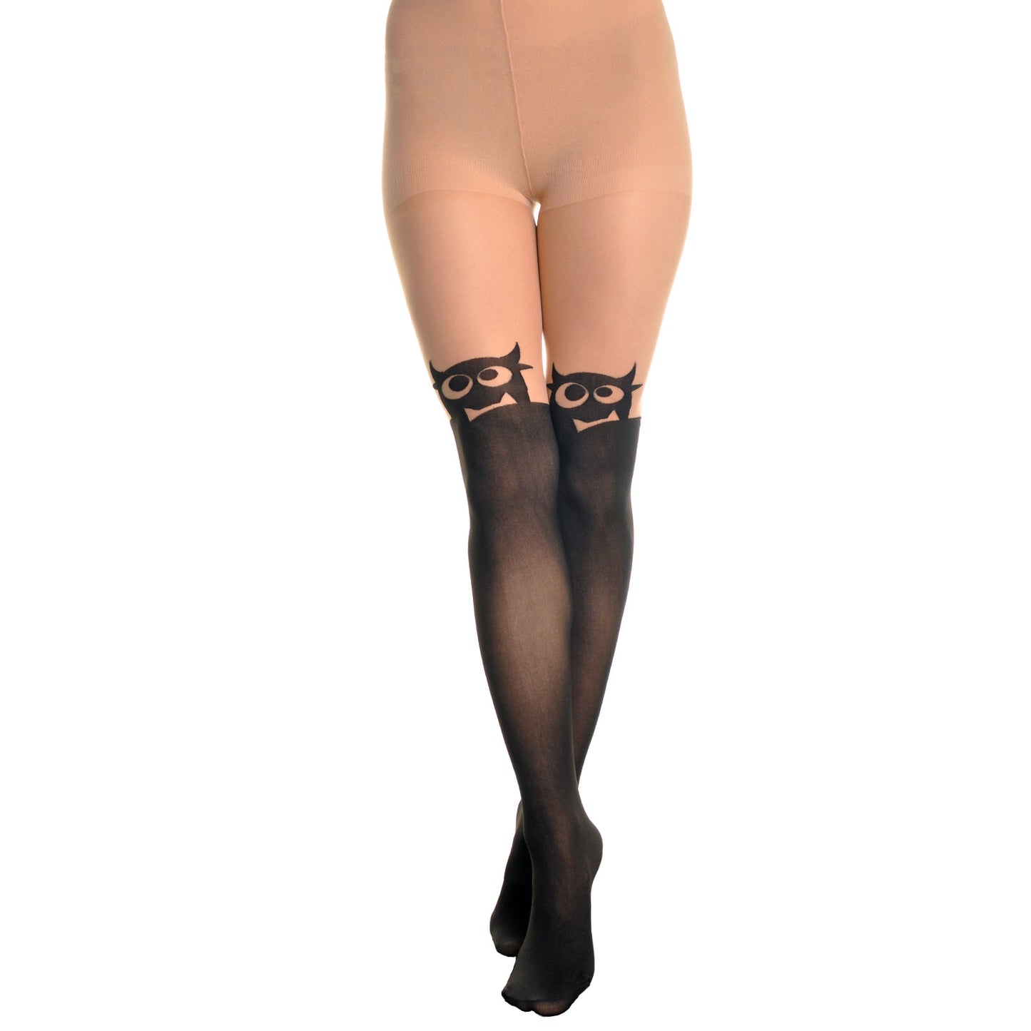 Animal Pattern Faux Thigh High Pantyhose (1-Pack)