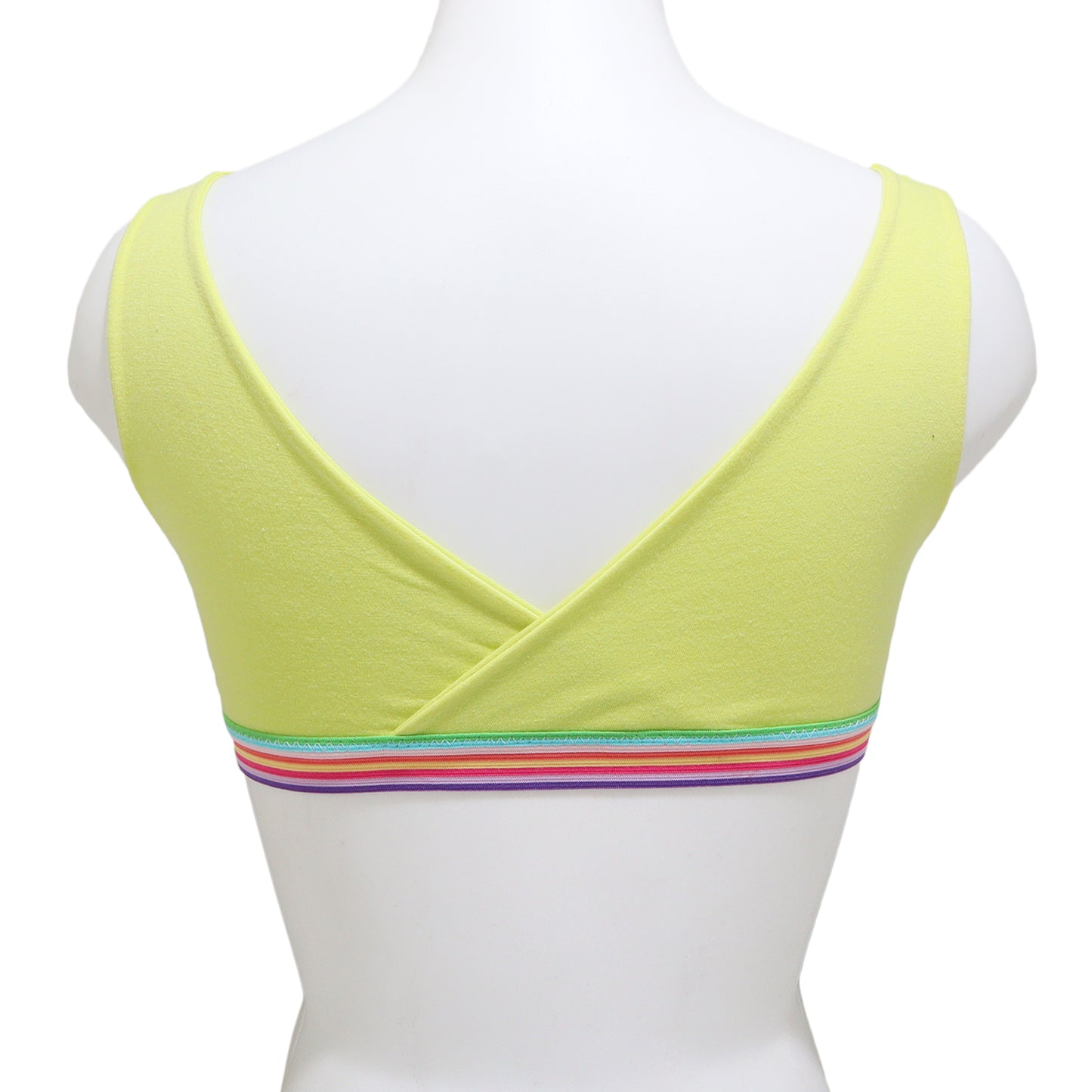 Girls Cotton Training Bra with Rainbow Elastic (6-Pack)