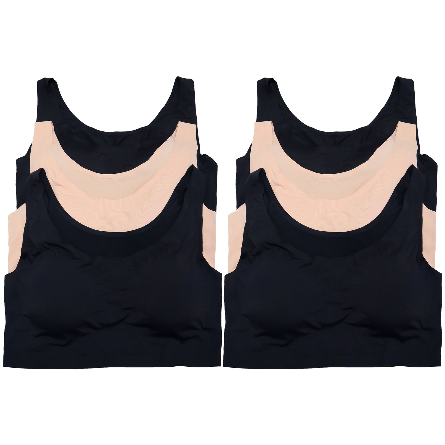 Wire-free Microfiber Laser Cut Bralette (6-Pack)