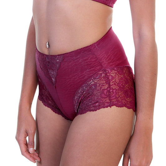 High Waist Light Control Briefs with Zebra Pattern Design (6-Pack)