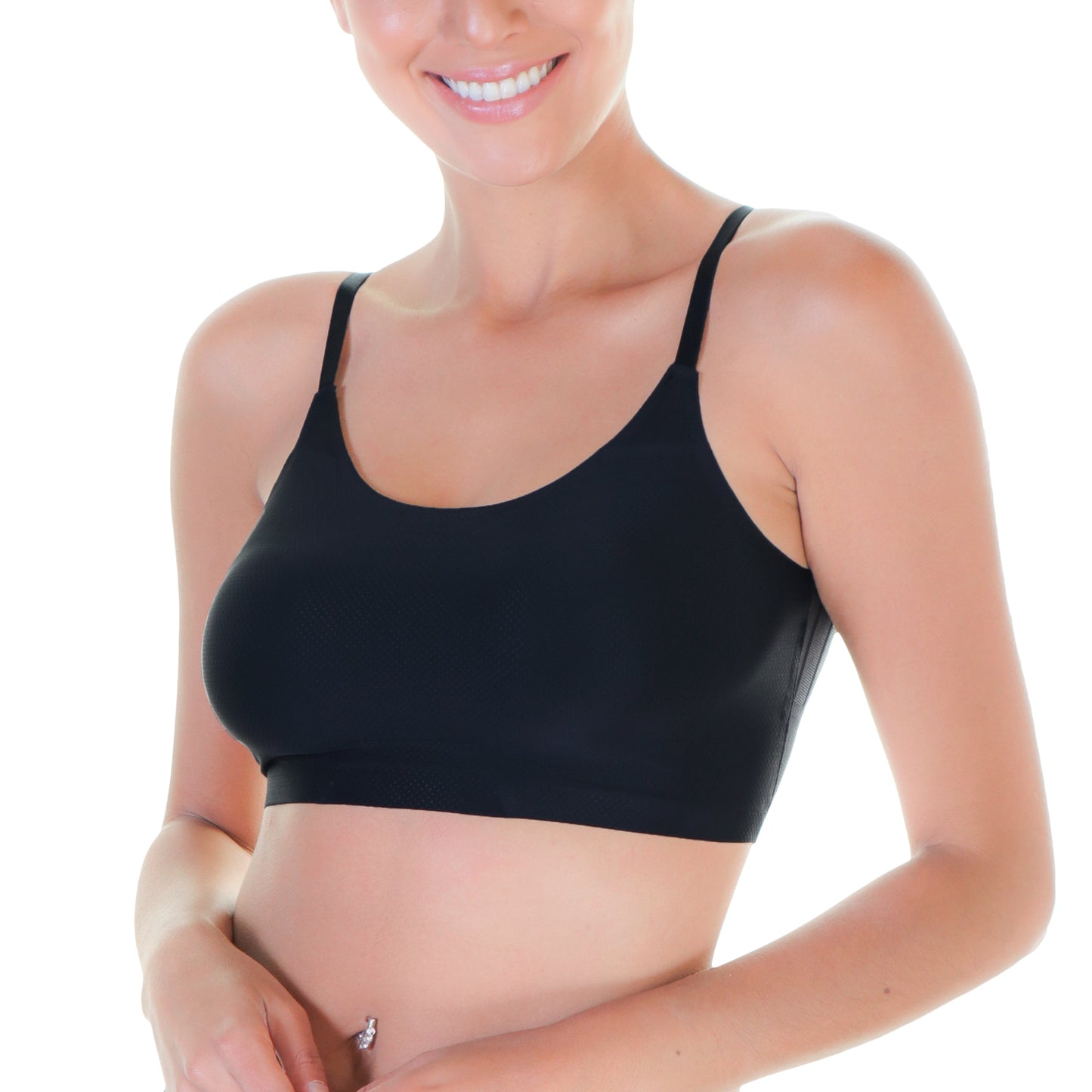 Wire-free Laser Cut Bralettes with Lace Back Design (6-Pack)