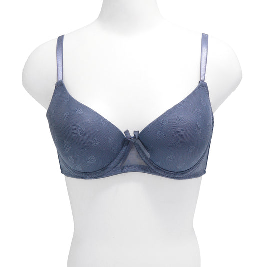 Wired A-Cup Bras with Mesh Diamond Print Design (6-Pack)