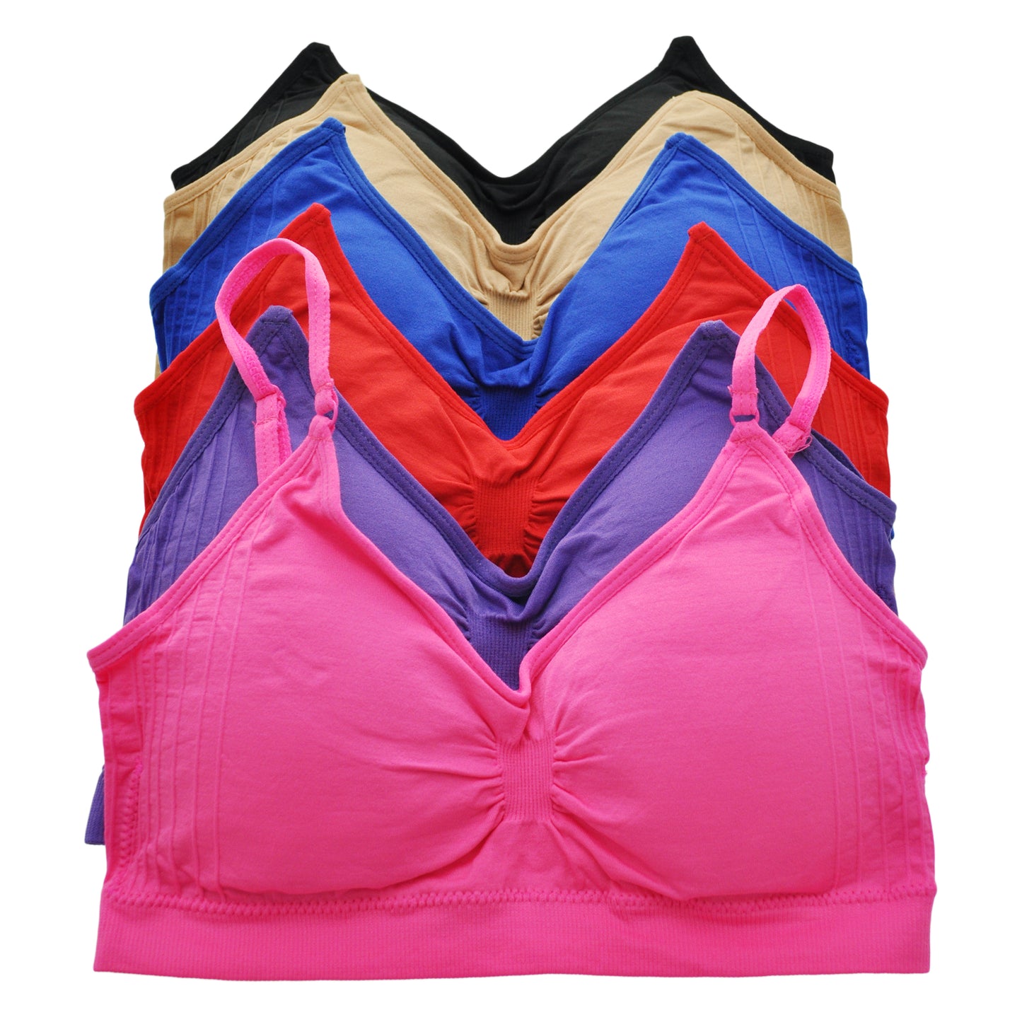 Seamless Bra and Panty Set (6-Pack)