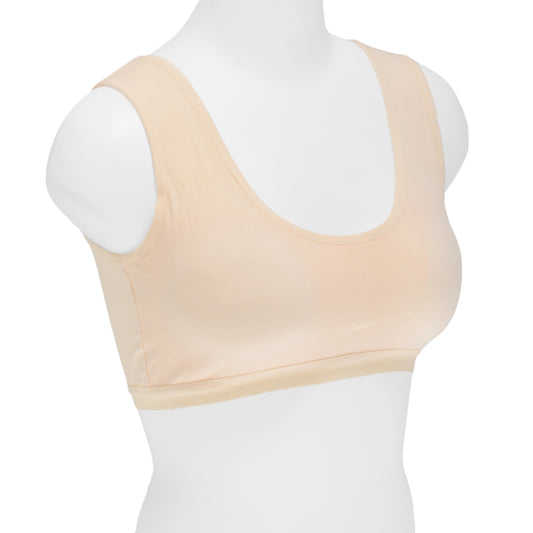 Girls Basic Wide Straps Wireless Training Bras (6-Pack)