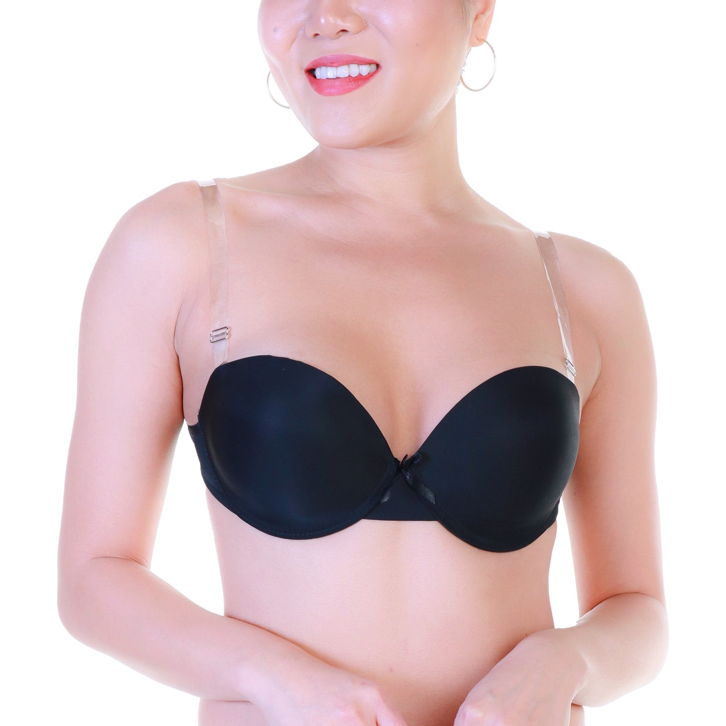 Wired and Lightly Padded Bras with Clear Convertible Straps (3-Pack)