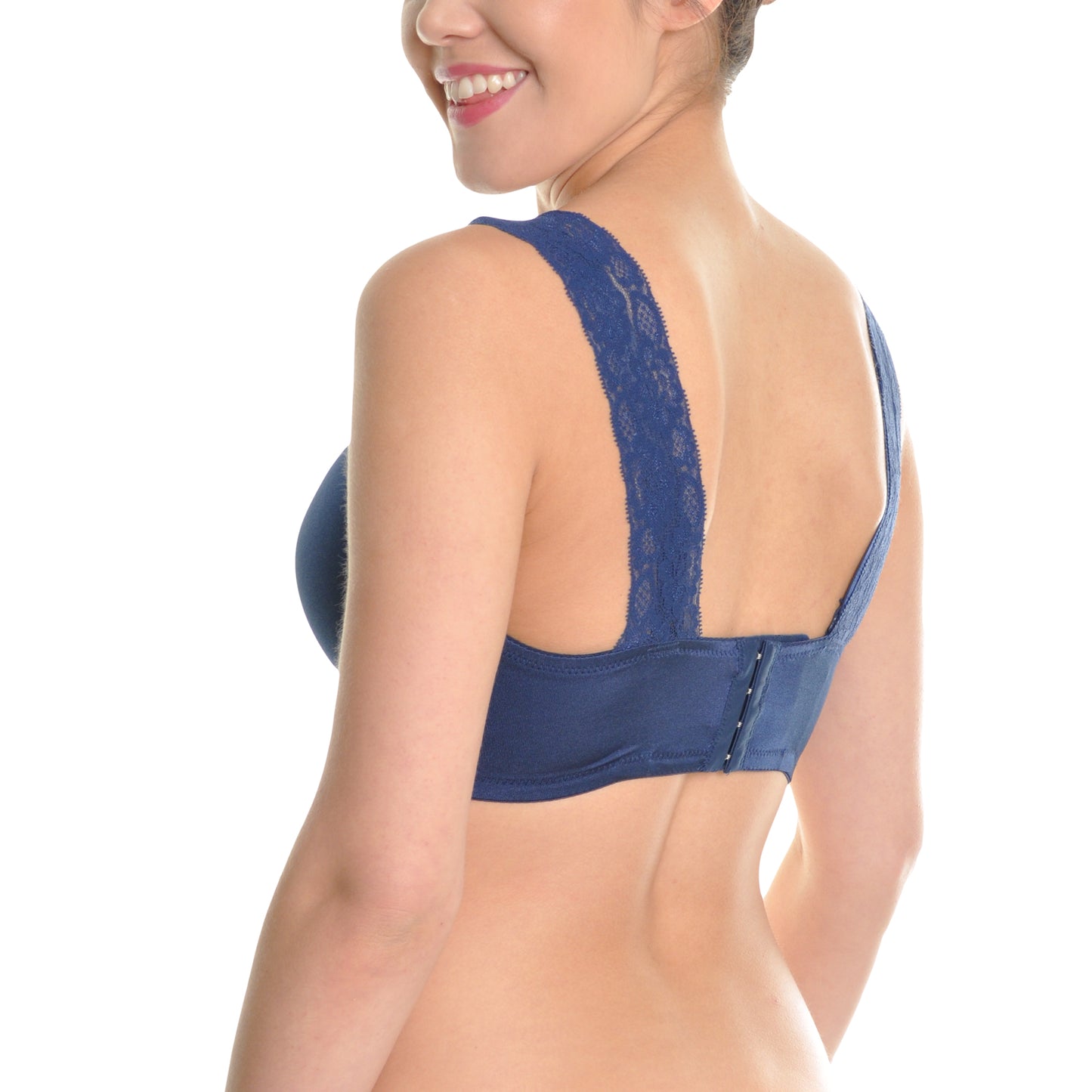 Wired Plus Size Bras with Lace Overlay Strap (6-Pack)