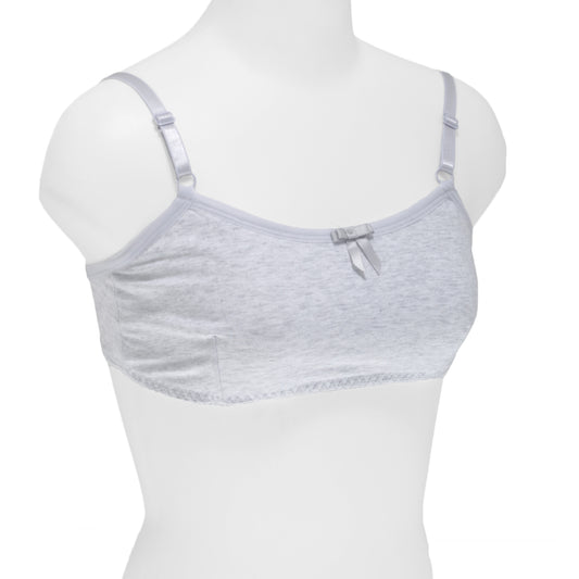 Girl's Wire-free Classic Cotton Training Bra (6-Pack)