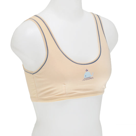 Girl's Wire-free Cotton Training Bra (6-Pack)