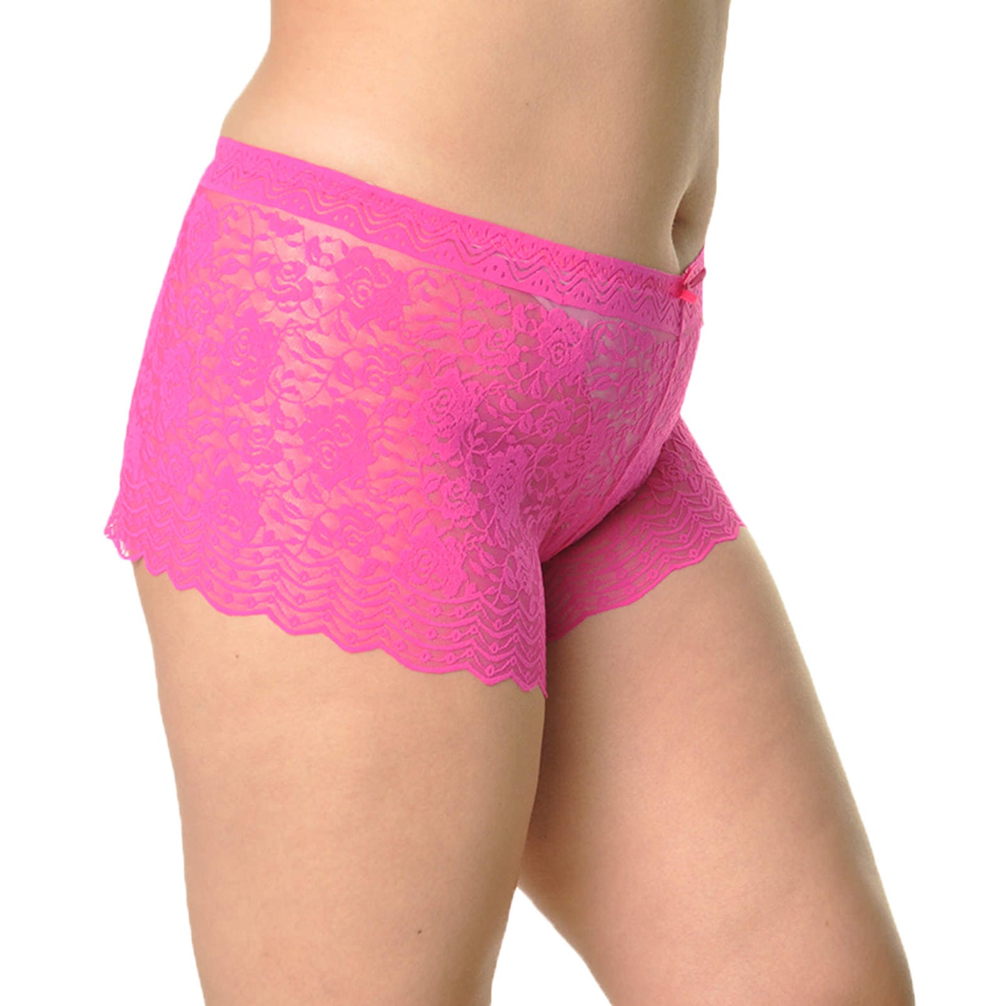 Plus Size Sexy Lace Boxer Briefs (12-Pack)