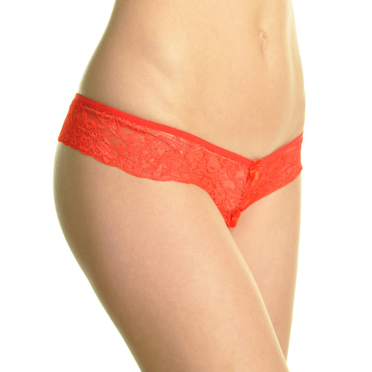 Open-Crotch Lace Thongs (2-Pack)