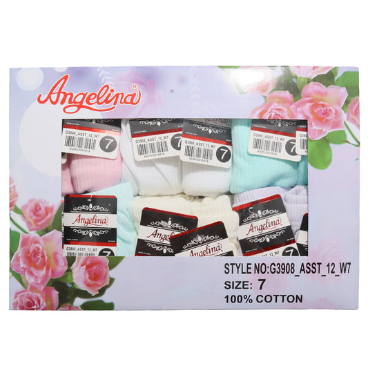 Cotton Classic Brief Panties with Rib Knit (12-Pack)