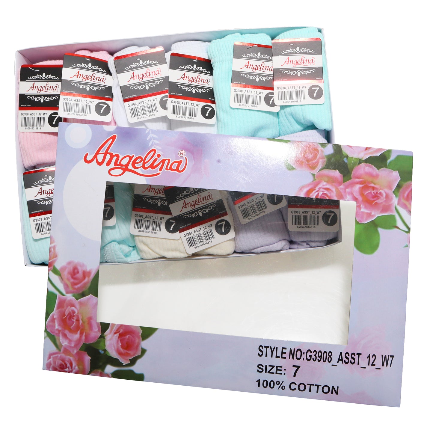 Cotton Classic Brief Panties with Rib Knit (12-Pack)