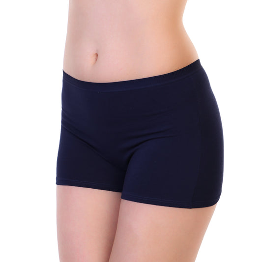 Cotton Boxer Panties with Elastic Waistband (6-Pack)