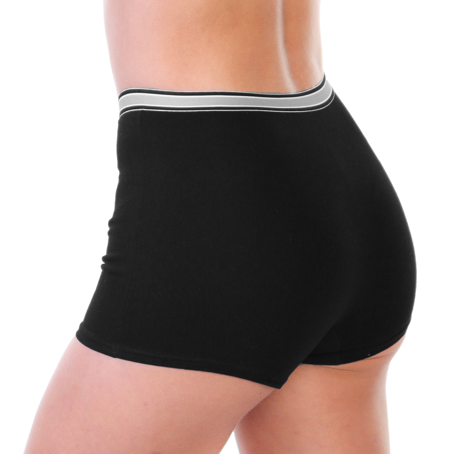 Cotton Boyshort Panties with Elastic Waistband (12-Pack)