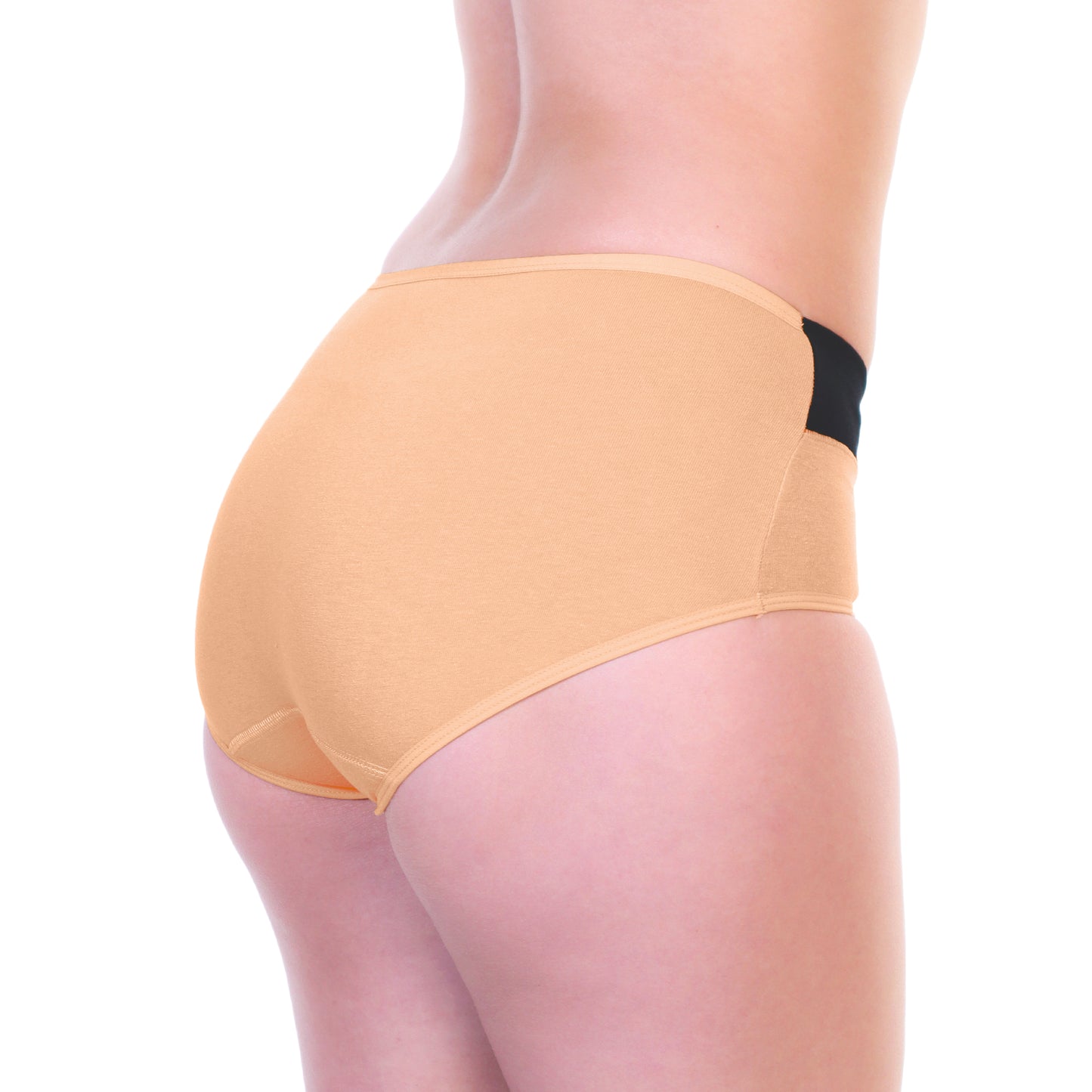 Cotton Mid-Rise Brief Panties with Mesh Flower Detail (6-Pack)