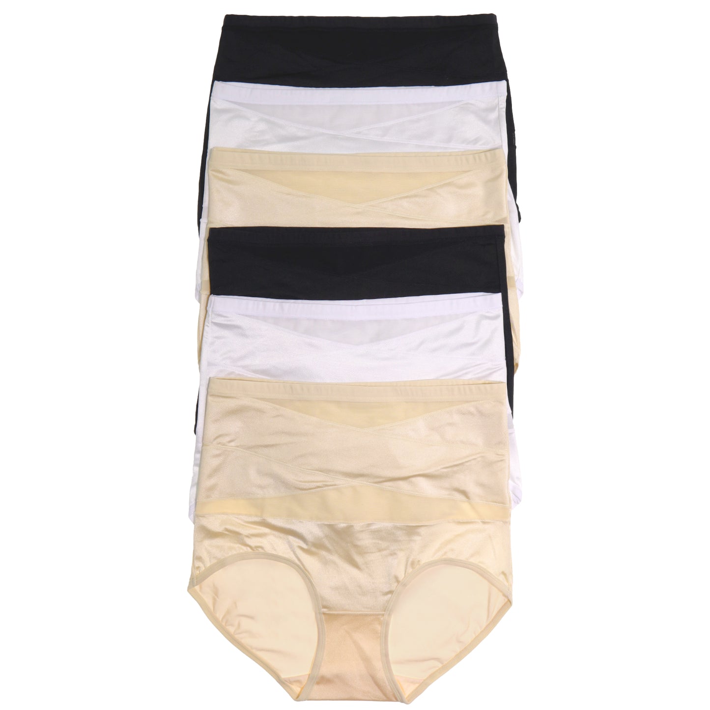 High-Waist Tummy Control Girdles w/Reinforced Slimming Front (6-Pack)