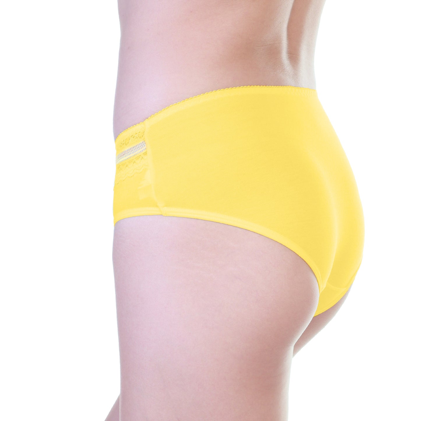 Cotton Hiphugger Panties with Lace Accent Detail (6-Pack)