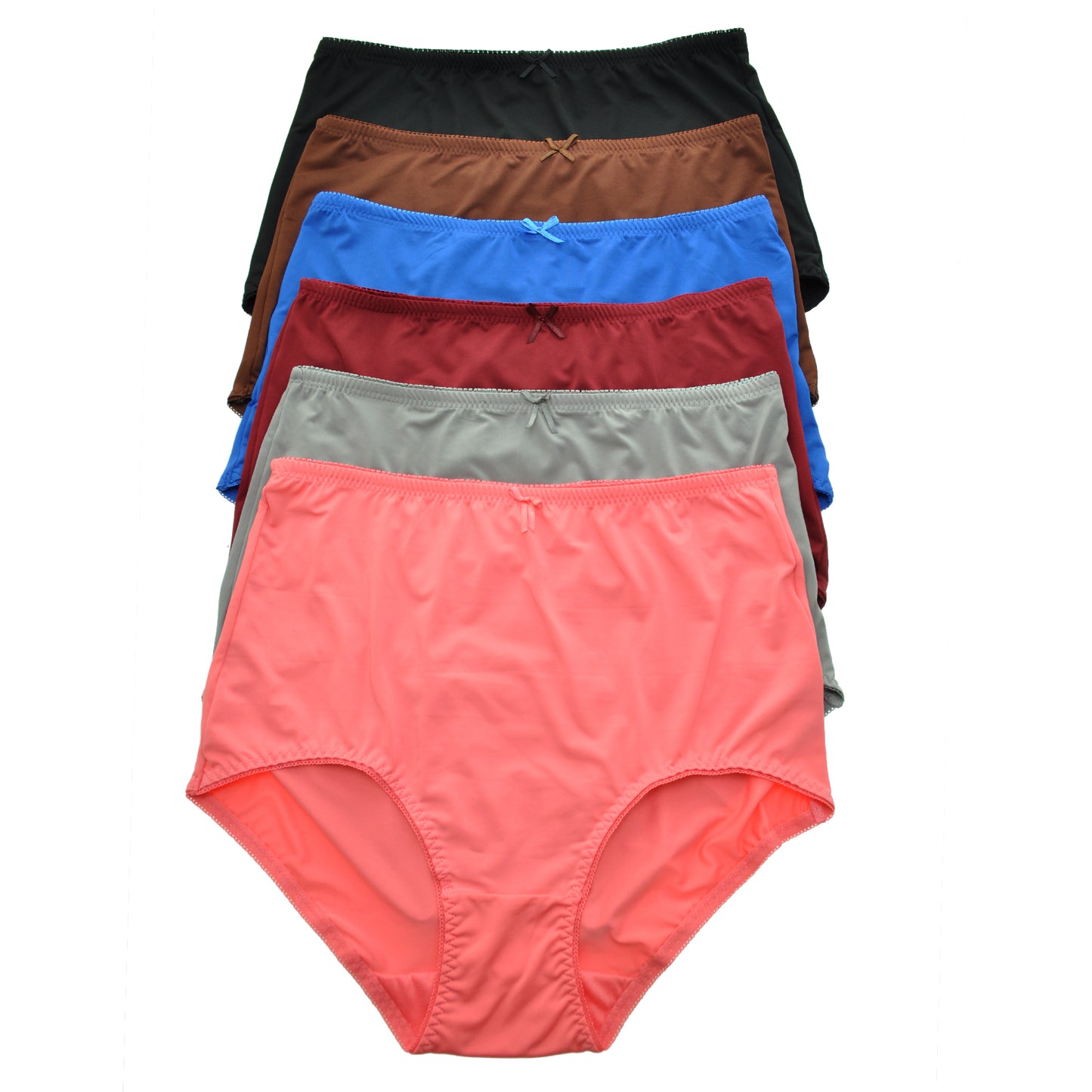 Nylon High Waist Classic Briefs (6-Pack)