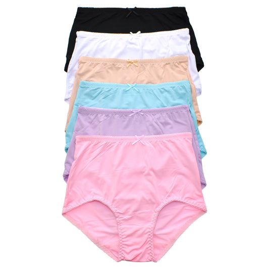 Nylon High Waist Classic Briefs (6-Pack)