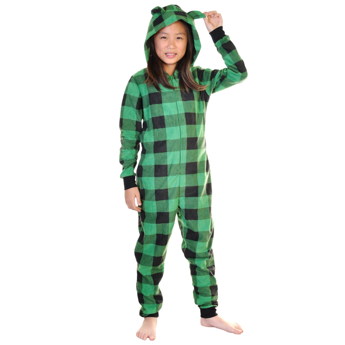 Unisex FLEECE Novelty One-Piece Hooded Pajamas (1-Pack)