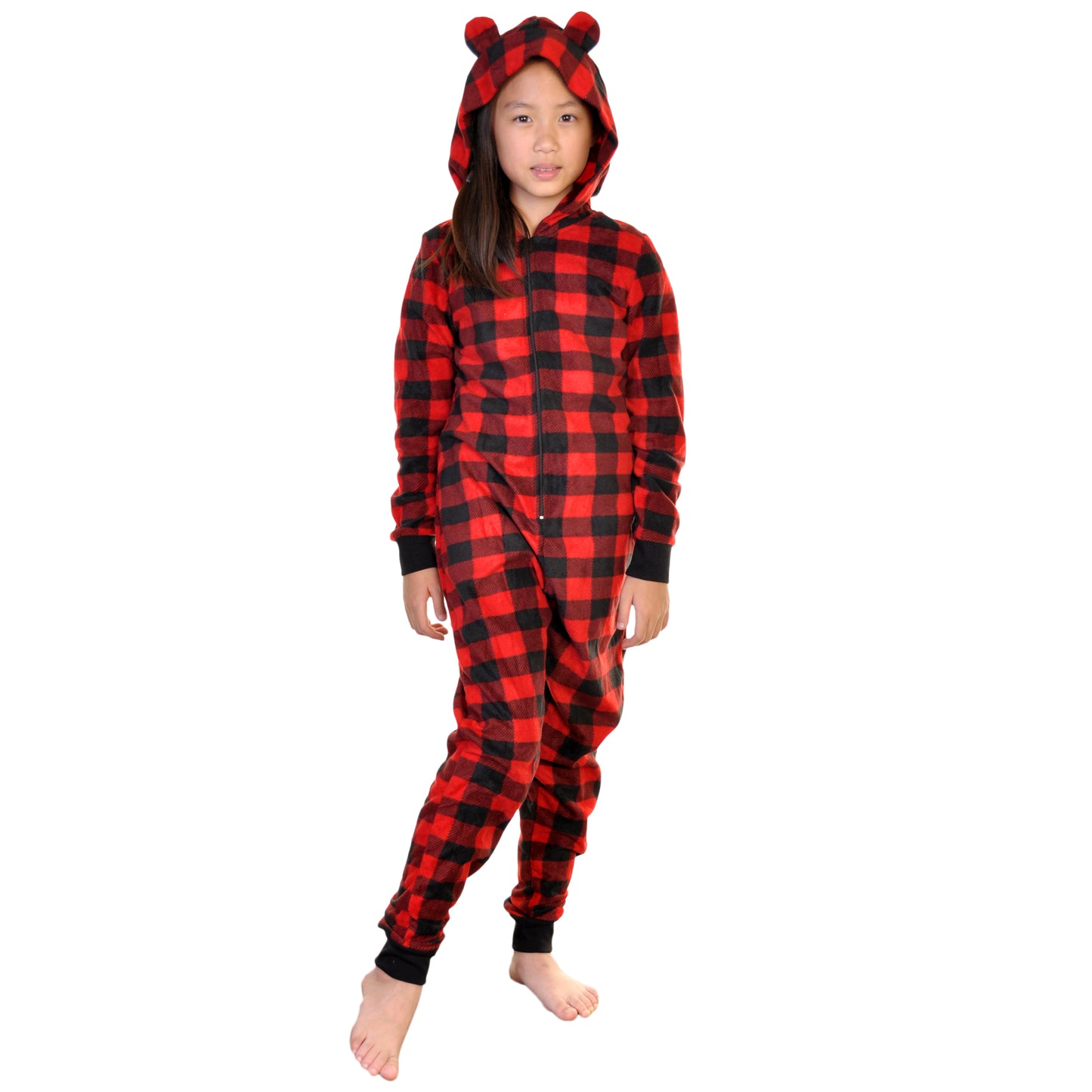 Unisex FLEECE Novelty One-Piece Hooded Pajamas (1-Pack)