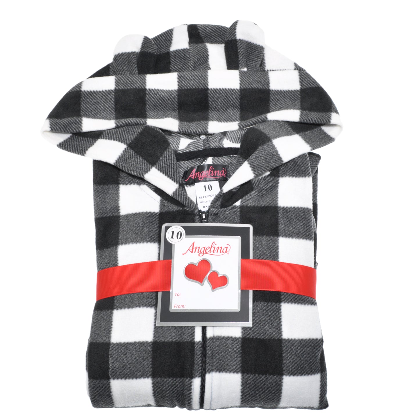 Unisex FLEECE Novelty One-Piece Hooded Pajamas (1-Pack)