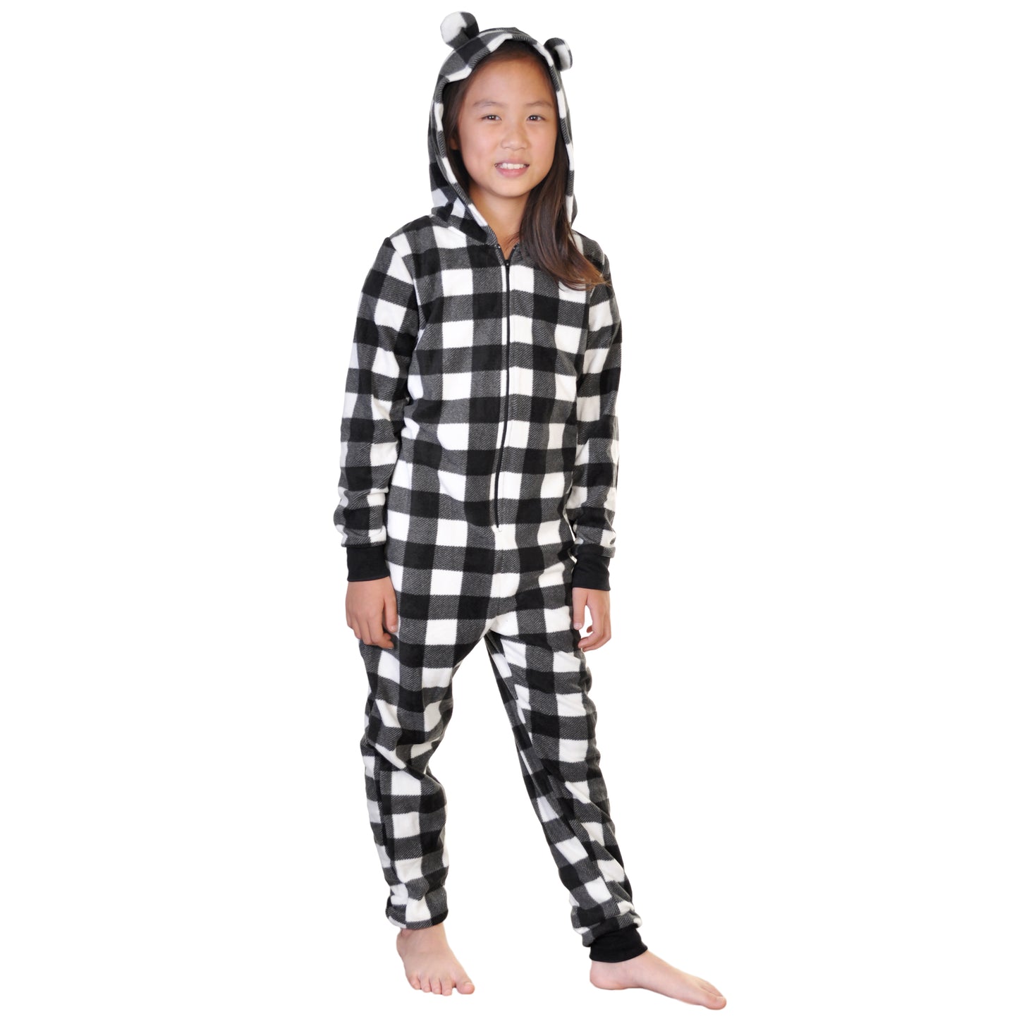 Unisex FLEECE Novelty One-Piece Hooded Pajamas (1-Pack)