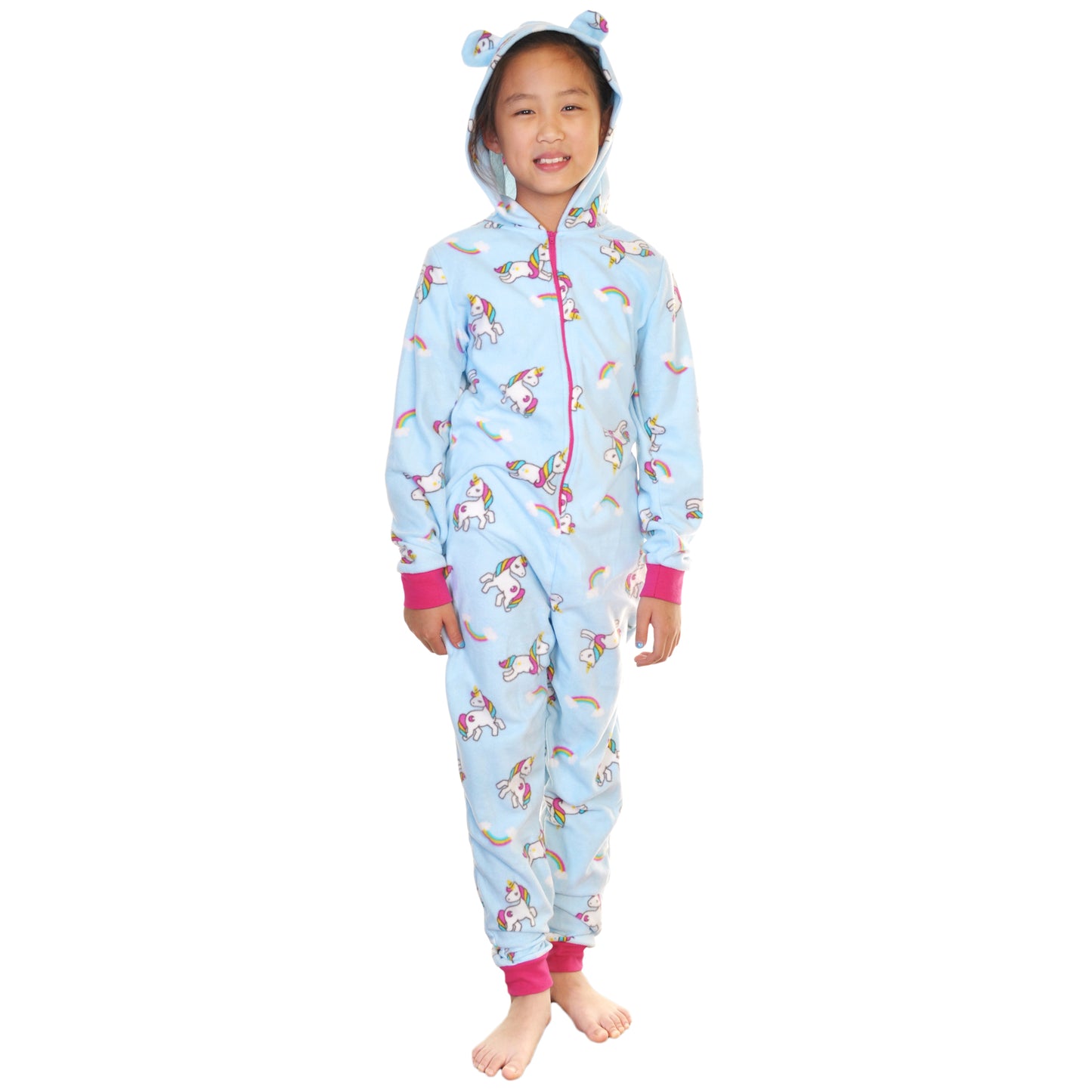 Unisex FLEECE Novelty One-Piece Hooded Pajamas (1-Pack)