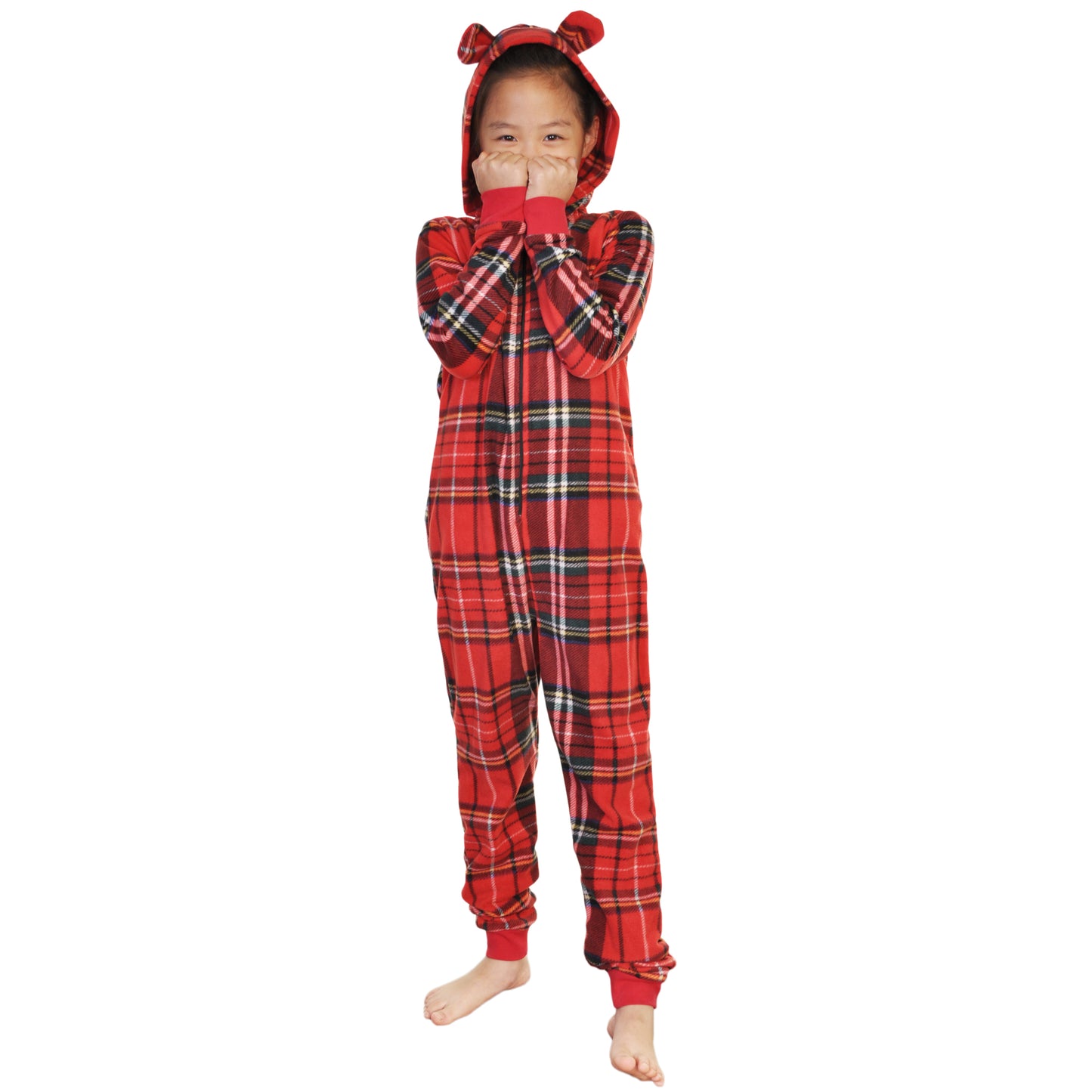 Unisex FLEECE Novelty One-Piece Hooded Pajamas (1-Pack)